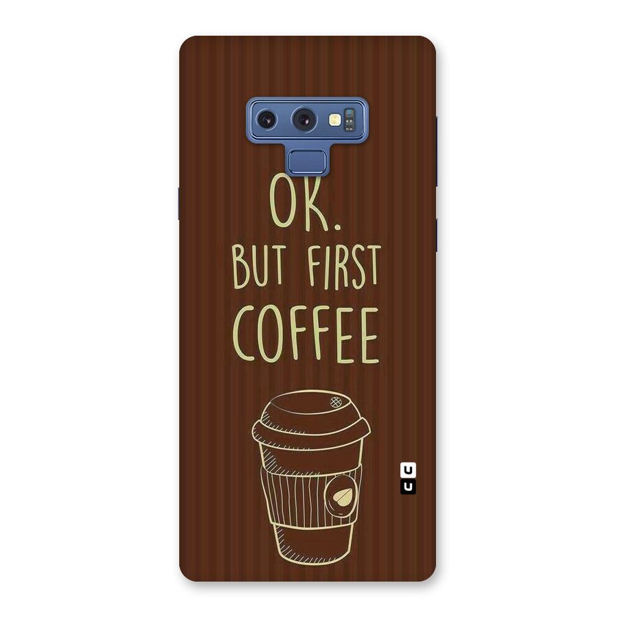 Coffee Stripes Back Case for Galaxy Note 9