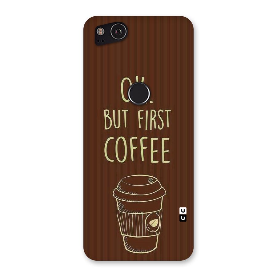Coffee Stripes Back Case for Google Pixel 2