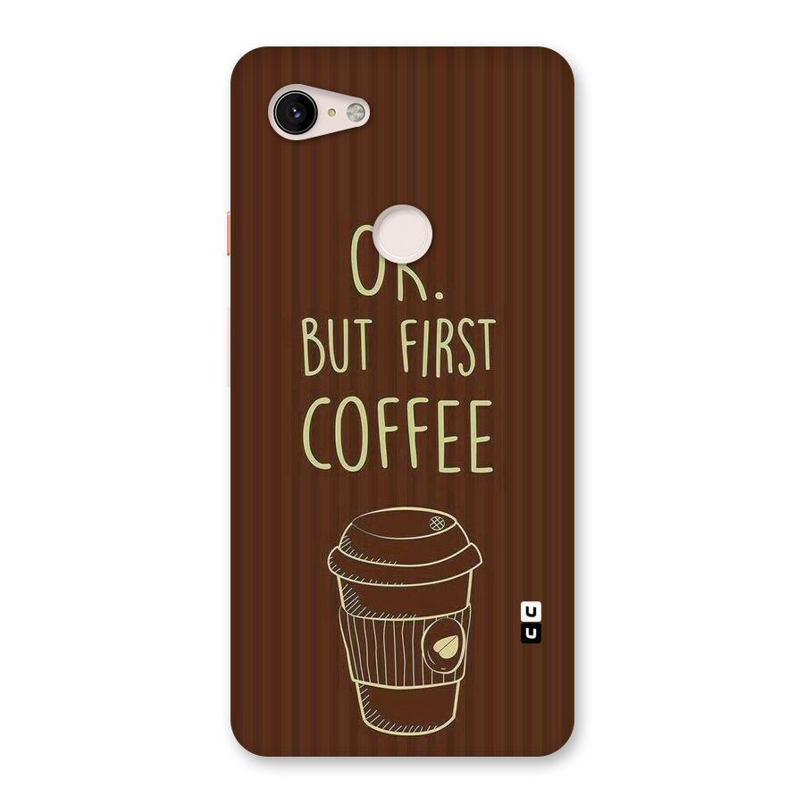 Coffee Stripes Back Case for Google Pixel 3 XL