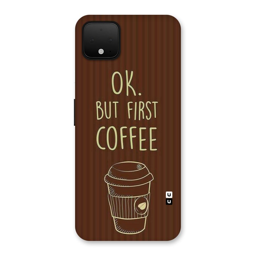 Coffee Stripes Back Case for Google Pixel 4 XL
