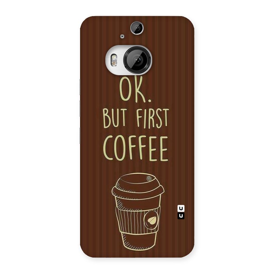 Coffee Stripes Back Case for HTC One M9 Plus