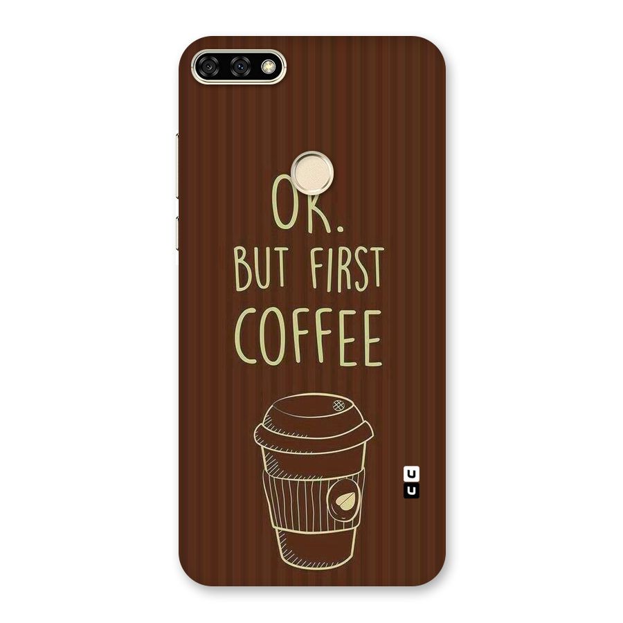 Coffee Stripes Back Case for Honor 7A