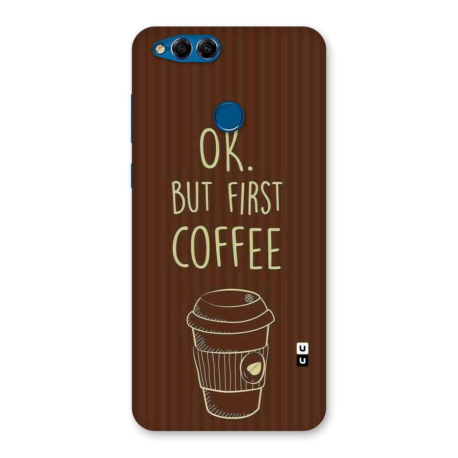 Coffee Stripes Back Case for Honor 7X