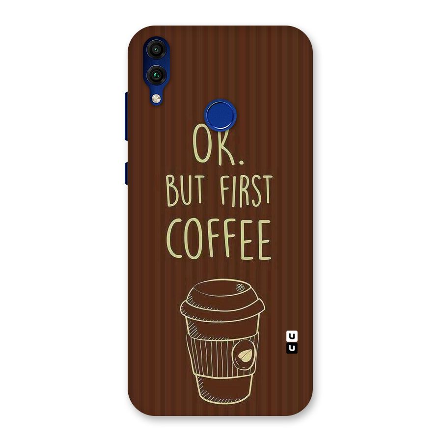 Coffee Stripes Back Case for Honor 8C