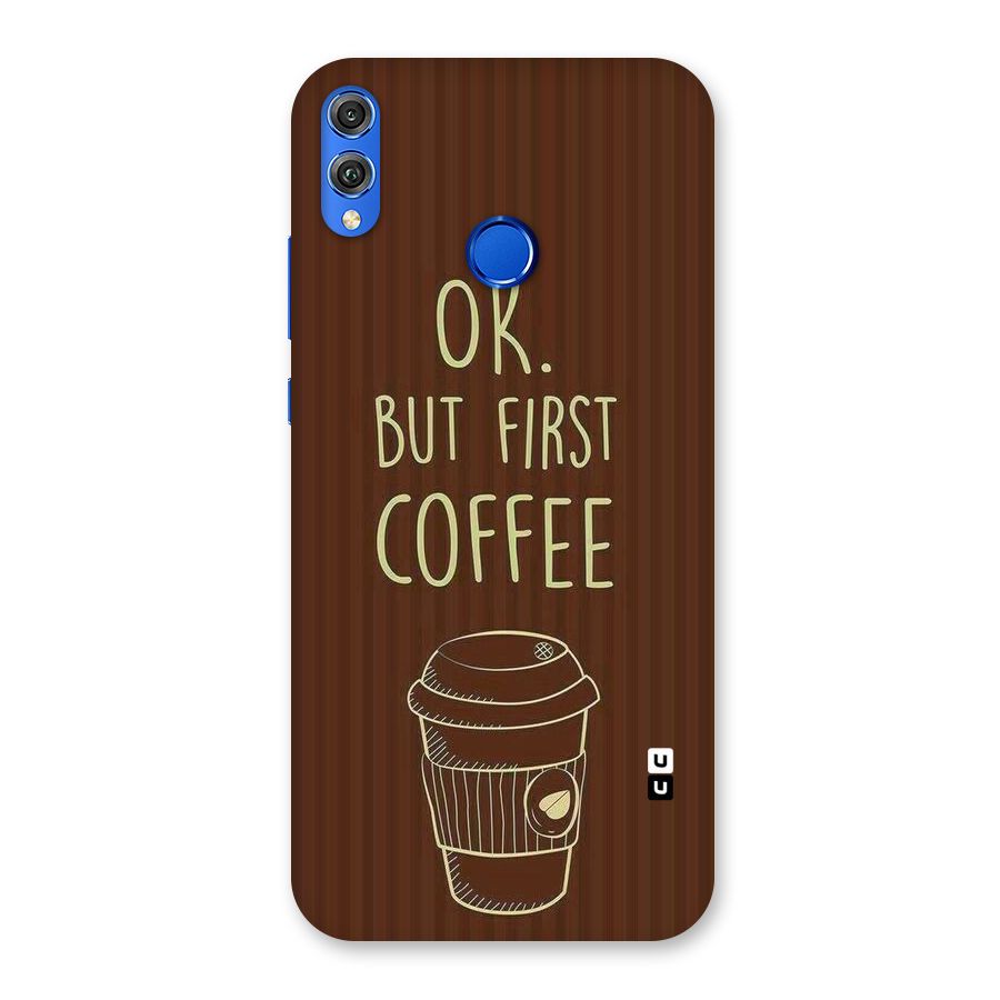 Coffee Stripes Back Case for Honor 8X