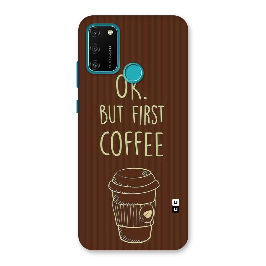 Coffee Stripes Back Case for Honor 9A