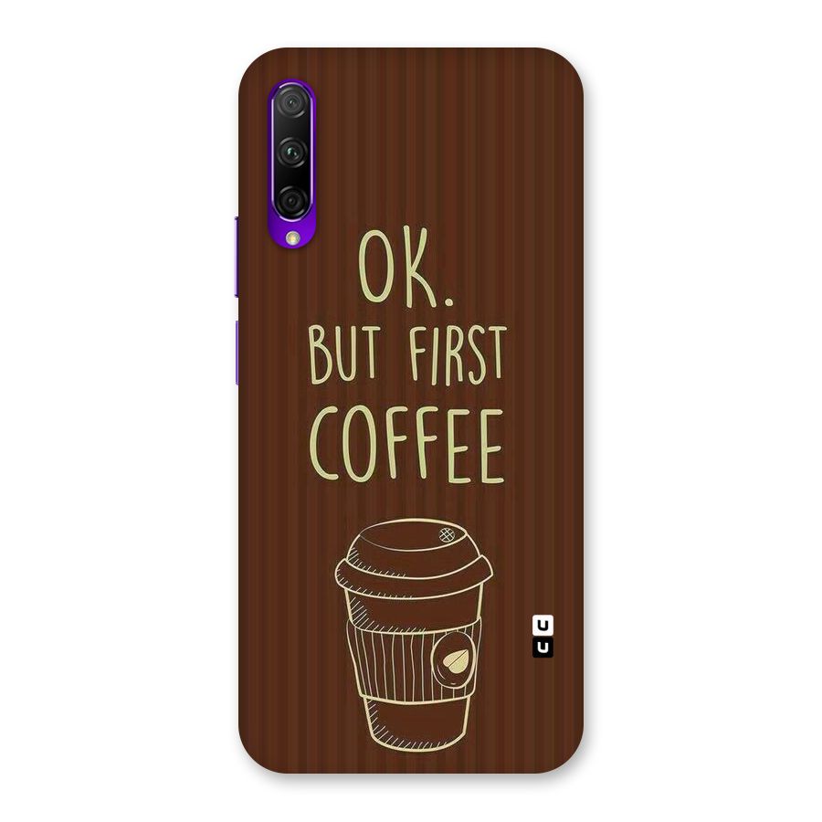 Coffee Stripes Back Case for Honor 9X Pro