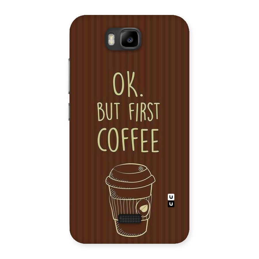 Coffee Stripes Back Case for Honor Bee