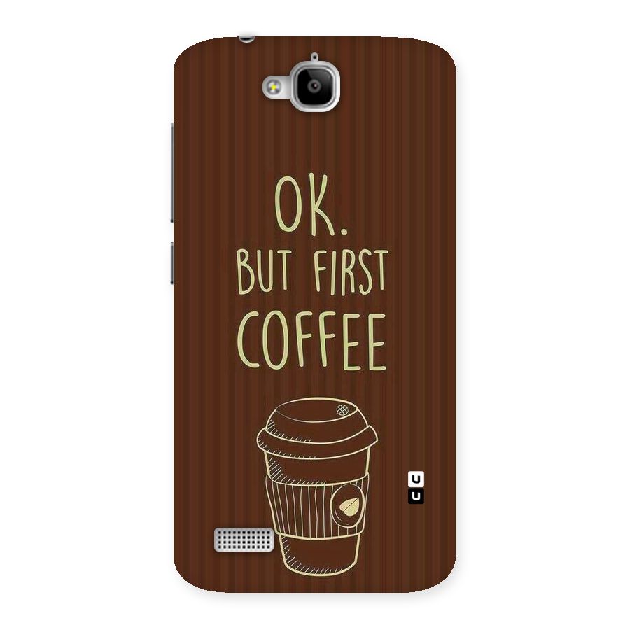 Coffee Stripes Back Case for Honor Holly