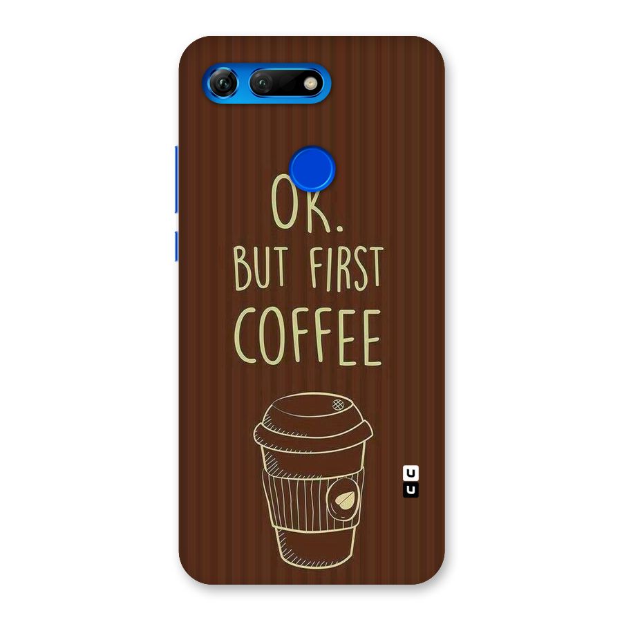 Coffee Stripes Back Case for Honor View 20