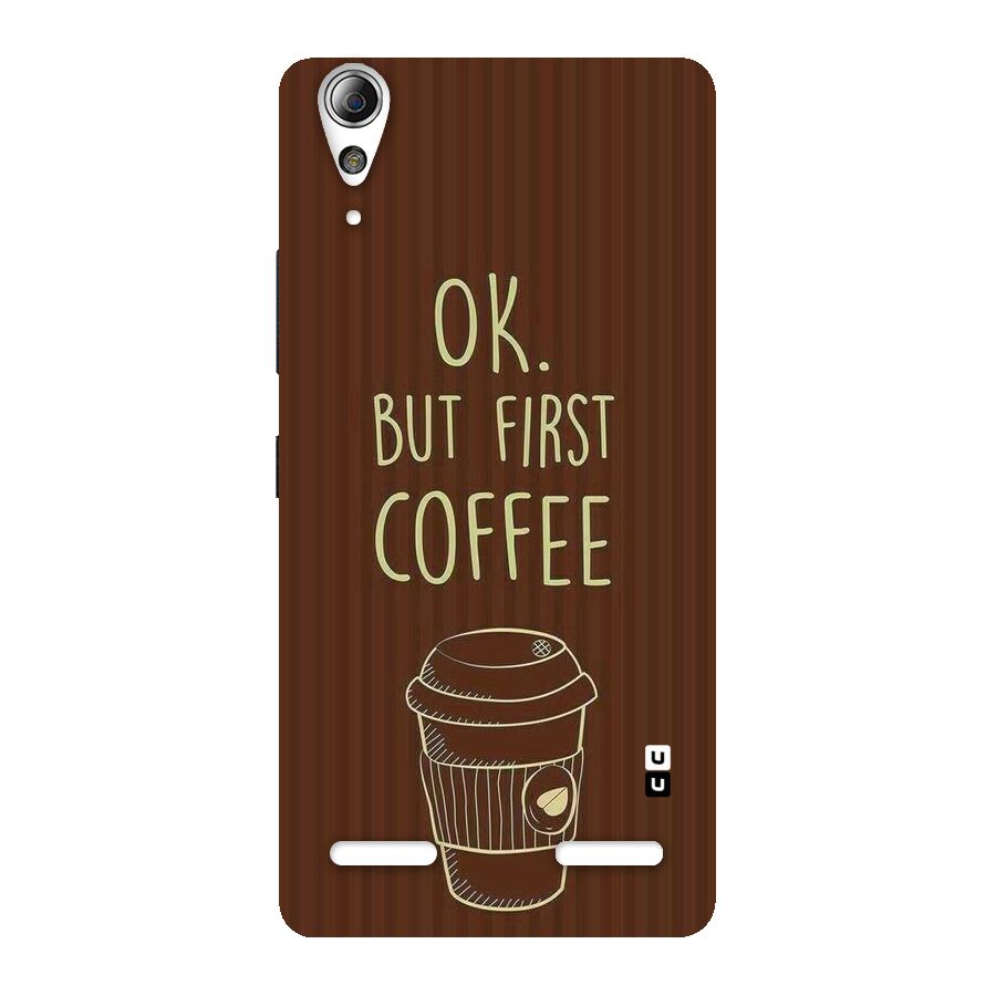 Coffee Stripes Back Case for Lenovo A6000 Plus