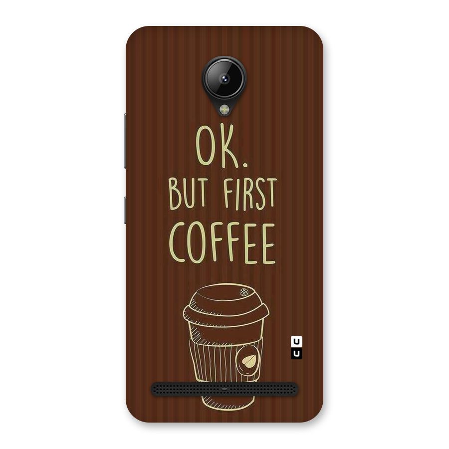 Coffee Stripes Back Case for Lenovo C2