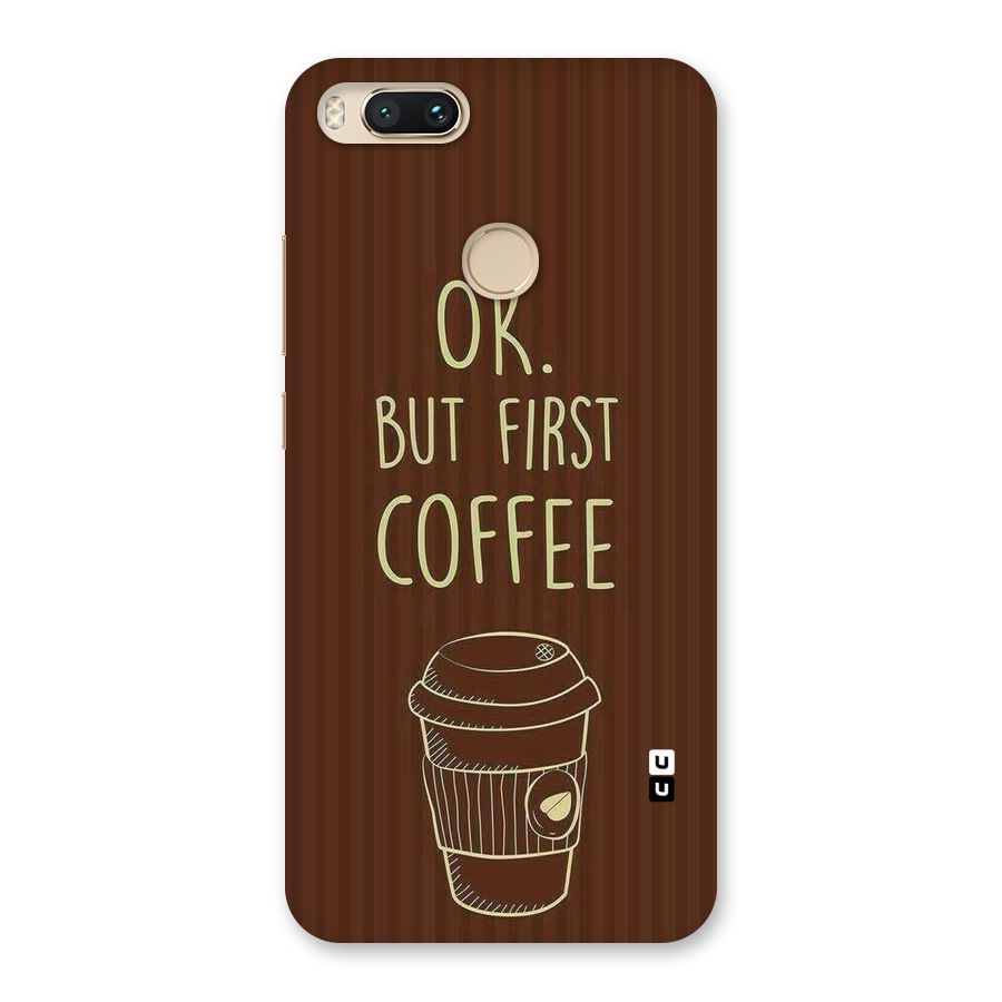 Coffee Stripes Back Case for Mi A1