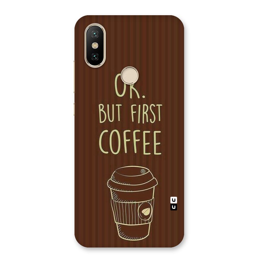 Coffee Stripes Back Case for Mi A2