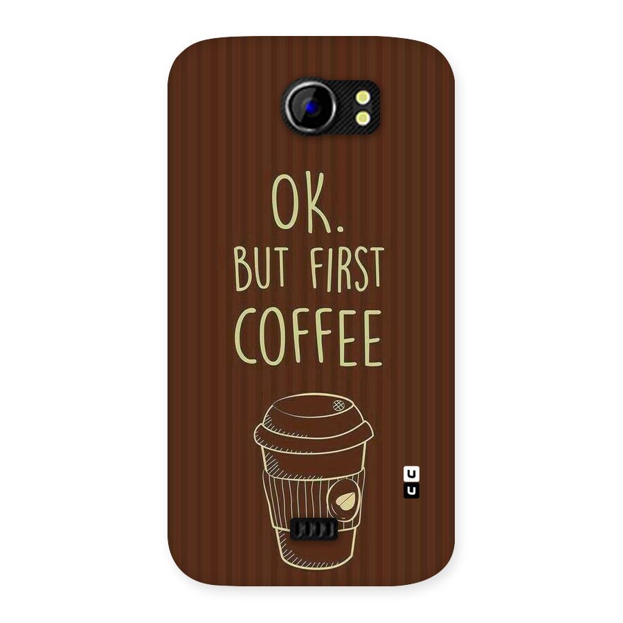 Coffee Stripes Back Case for Micromax Canvas 2 A110