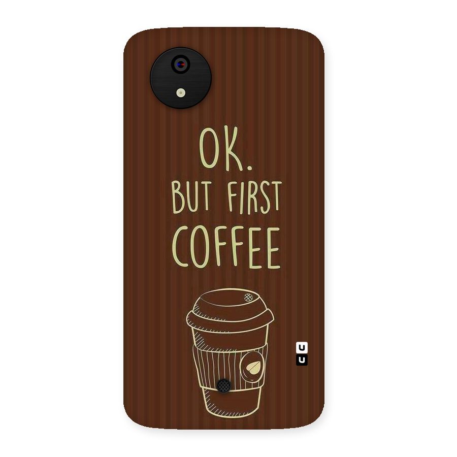 Coffee Stripes Back Case for Micromax Canvas A1