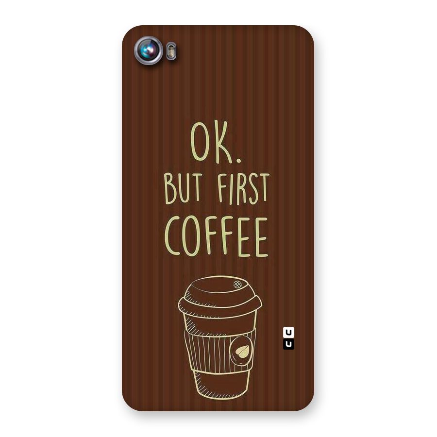 Coffee Stripes Back Case for Micromax Canvas Fire 4 A107