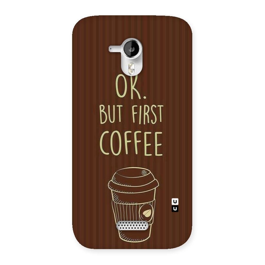 Coffee Stripes Back Case for Micromax Canvas HD A116