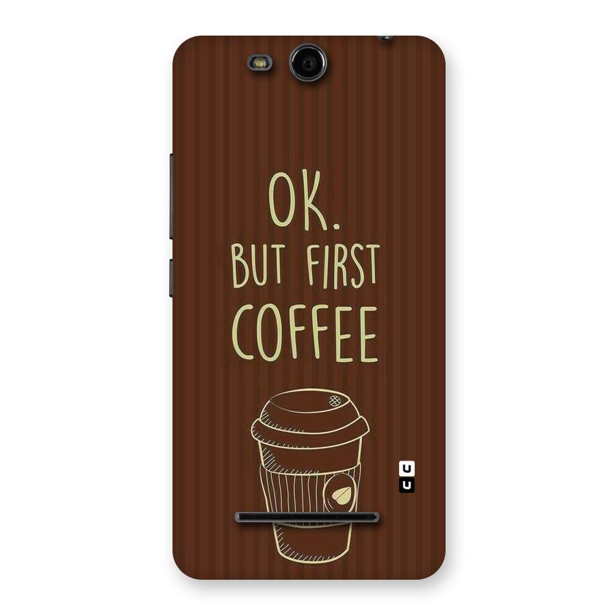 Coffee Stripes Back Case for Micromax Canvas Juice 3 Q392