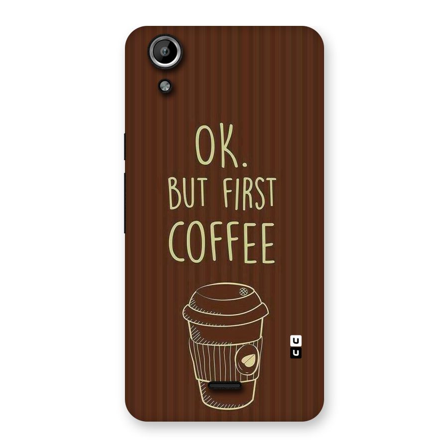 Coffee Stripes Back Case for Micromax Canvas Selfie Lens Q345