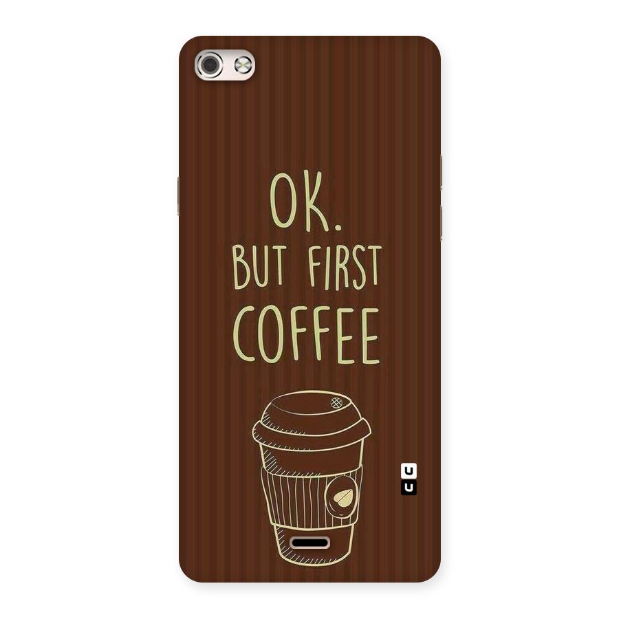Coffee Stripes Back Case for Micromax Canvas Silver 5