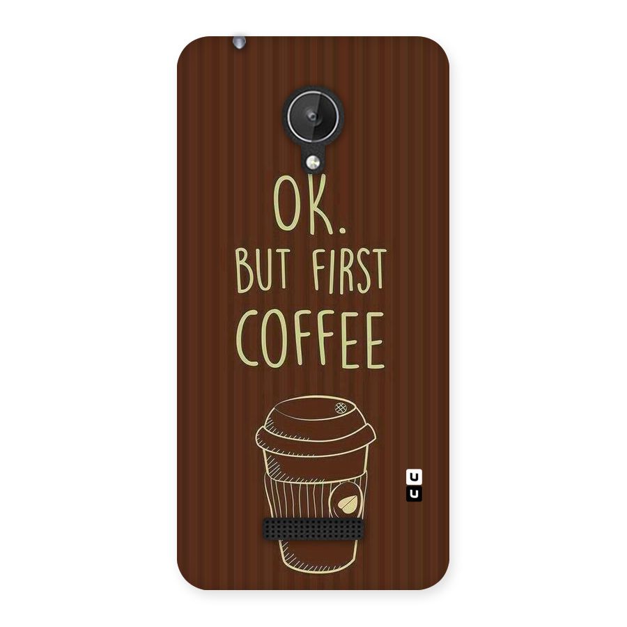 Coffee Stripes Back Case for Micromax Canvas Spark Q380