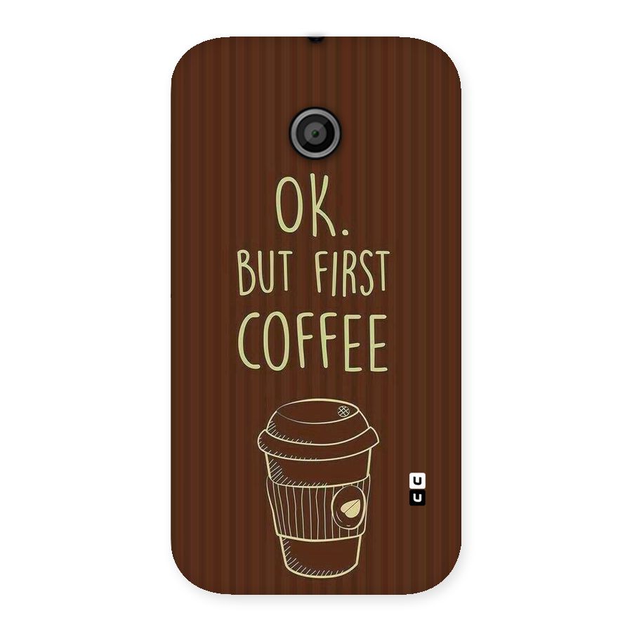 Coffee Stripes Back Case for Moto E