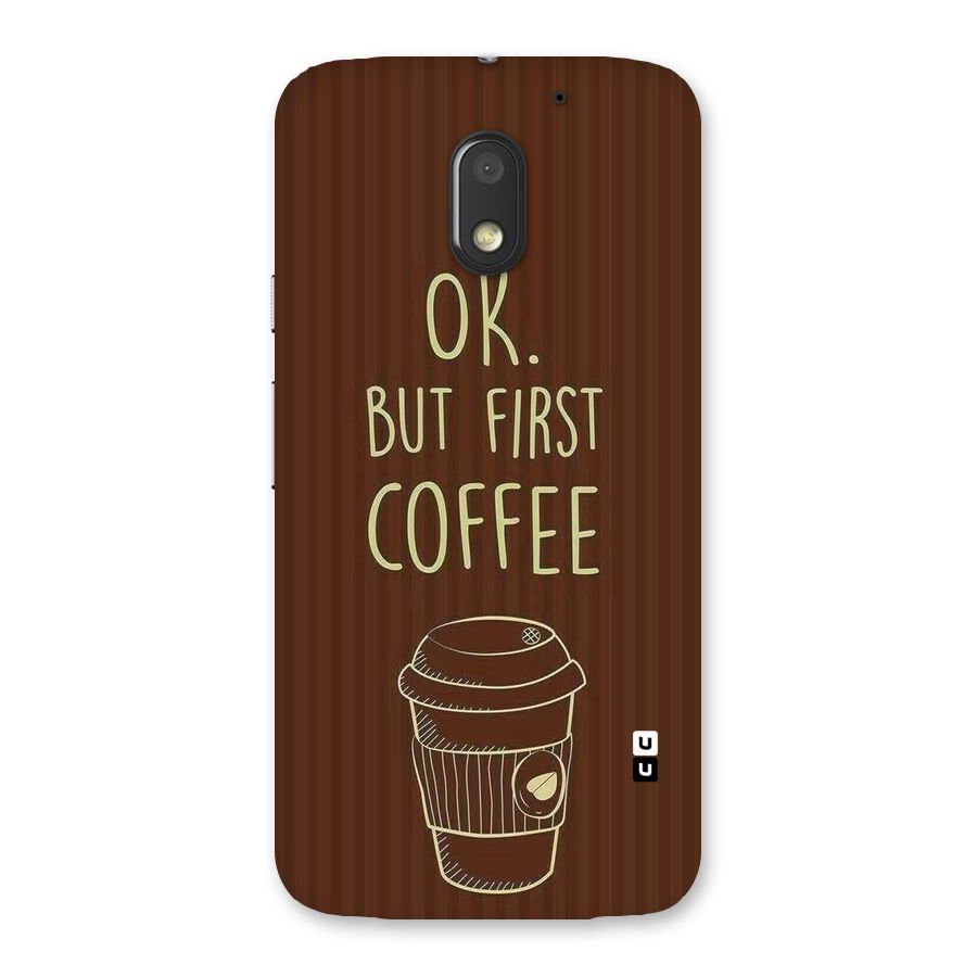 Coffee Stripes Back Case for Moto E3 Power