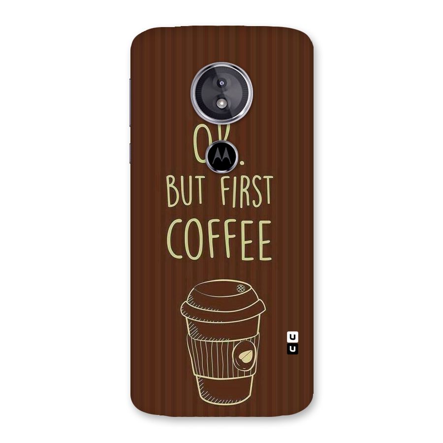 Coffee Stripes Back Case for Moto E5