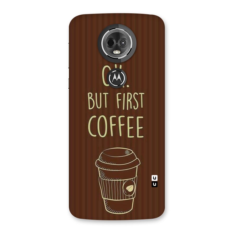Coffee Stripes Back Case for Moto E5 Plus