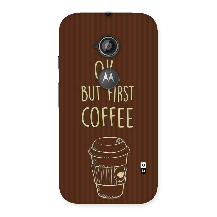 Coffee Stripes Back Case for Moto E 2nd Gen