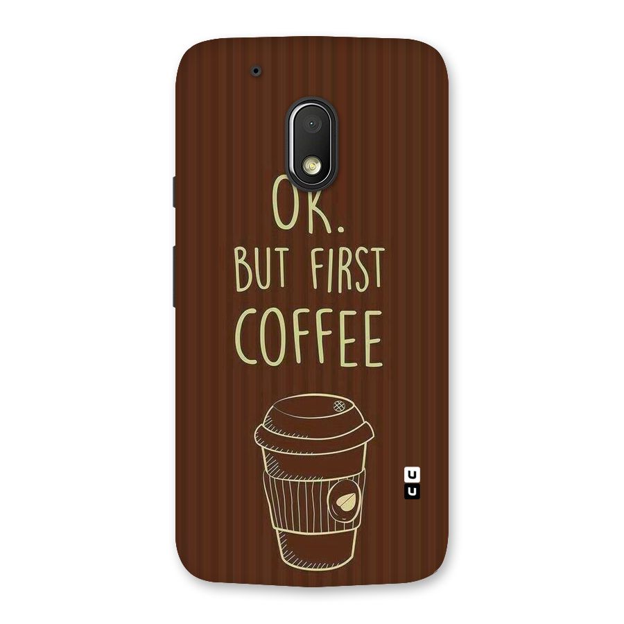 Coffee Stripes Back Case for Moto G4 Play