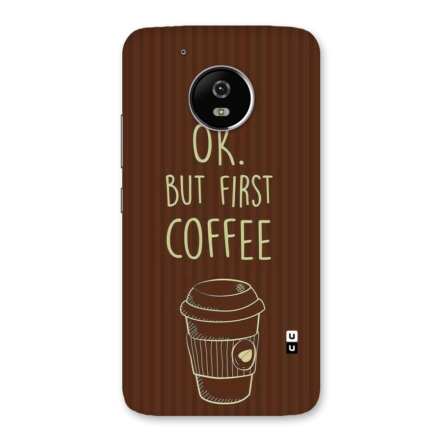 Coffee Stripes Back Case for Moto G5