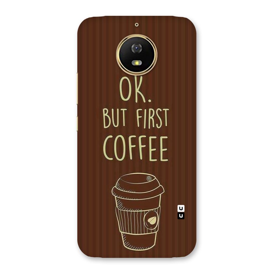 Coffee Stripes Back Case for Moto G5s