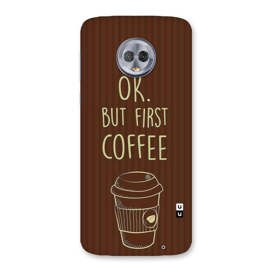 Coffee Stripes Back Case for Moto G6 Plus