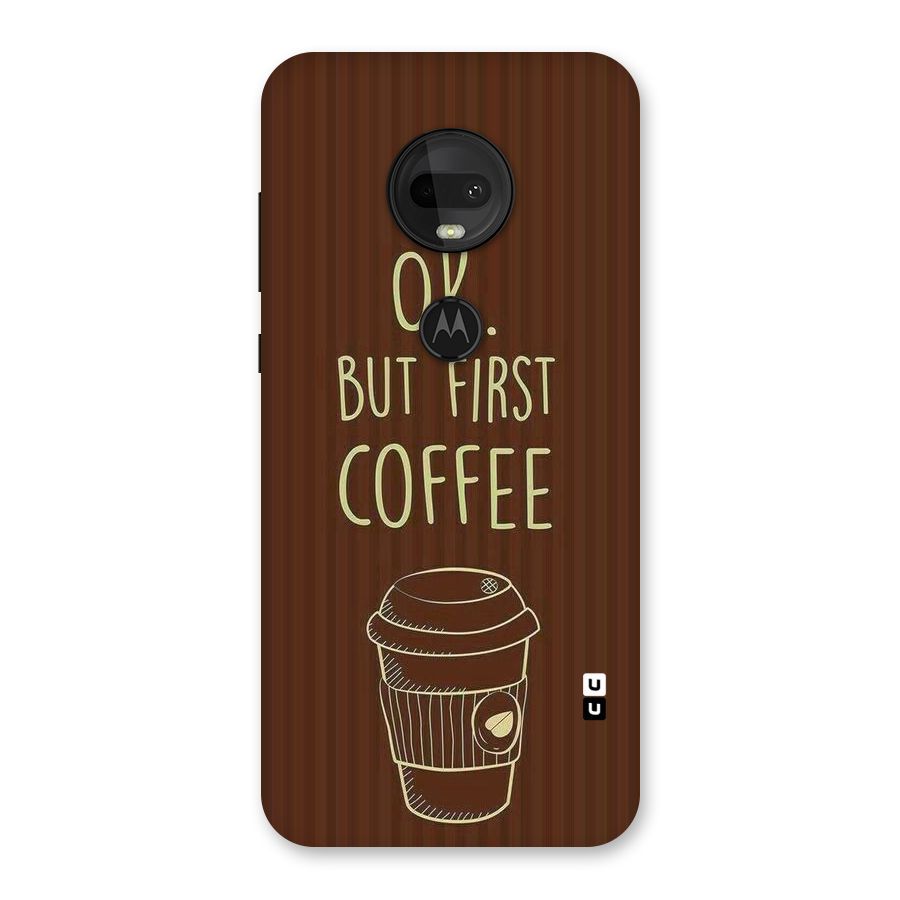 Coffee Stripes Back Case for Moto G7