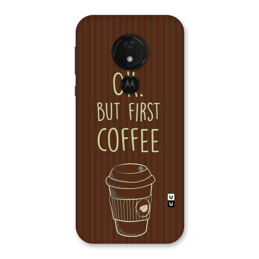 Coffee Stripes Back Case for Moto G7 Power