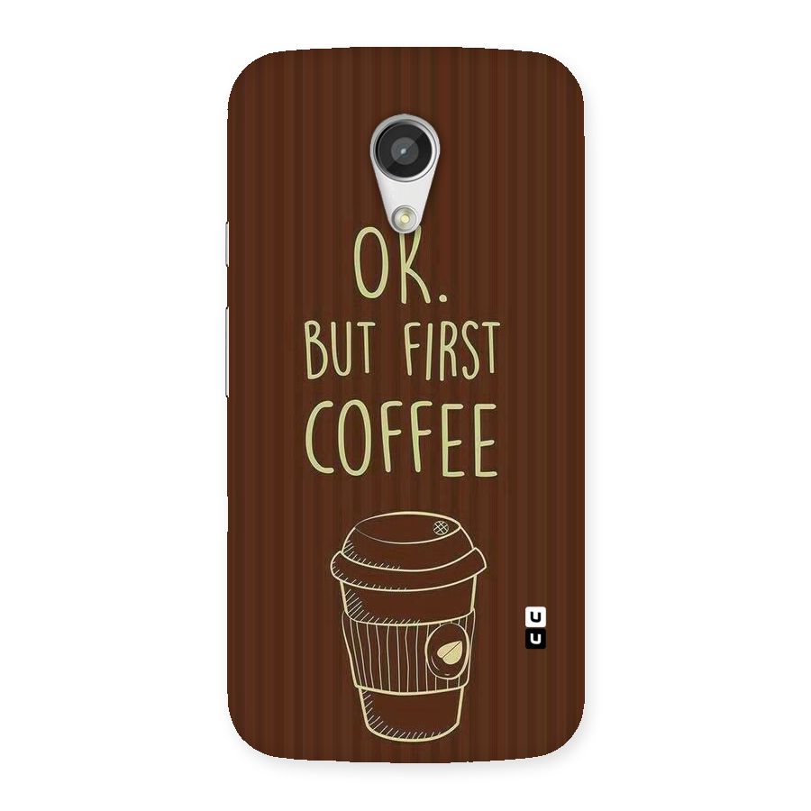 Coffee Stripes Back Case for Moto G 2nd Gen