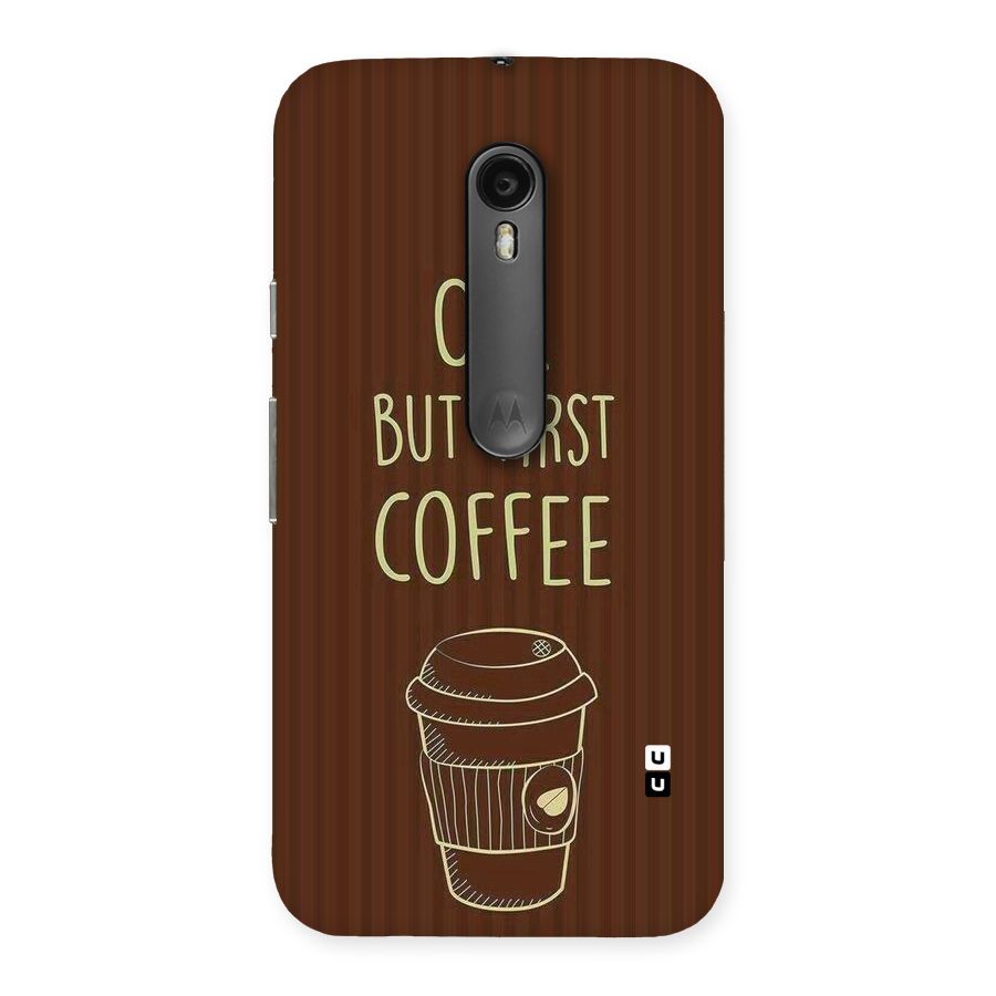 Coffee Stripes Back Case for Moto G Turbo