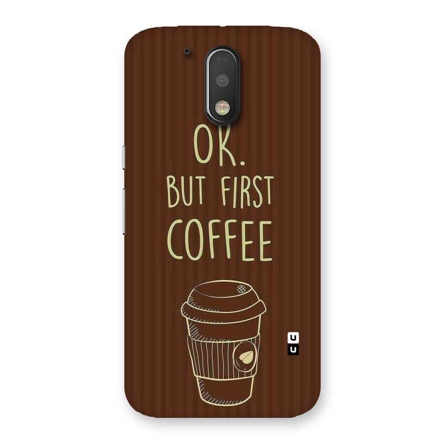 Coffee Stripes Back Case for Motorola Moto G4