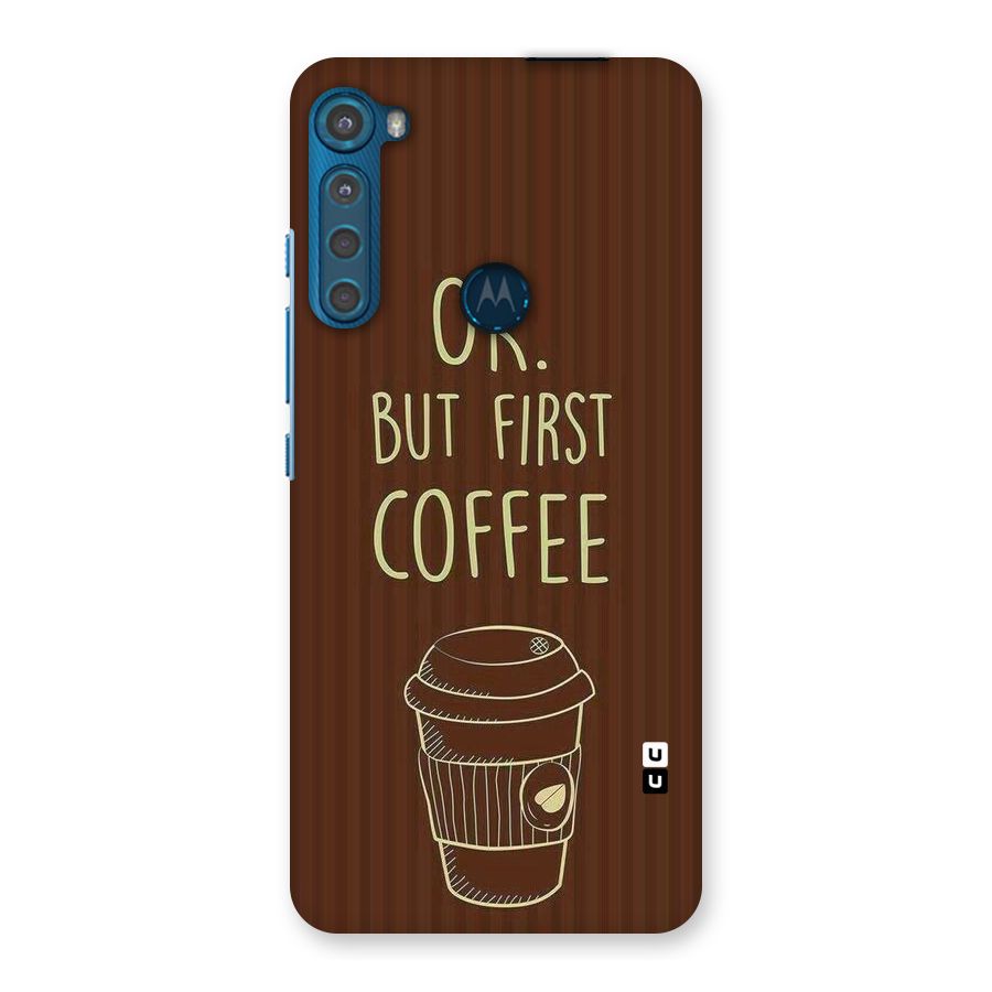 Coffee Stripes Back Case for Motorola One Fusion Plus
