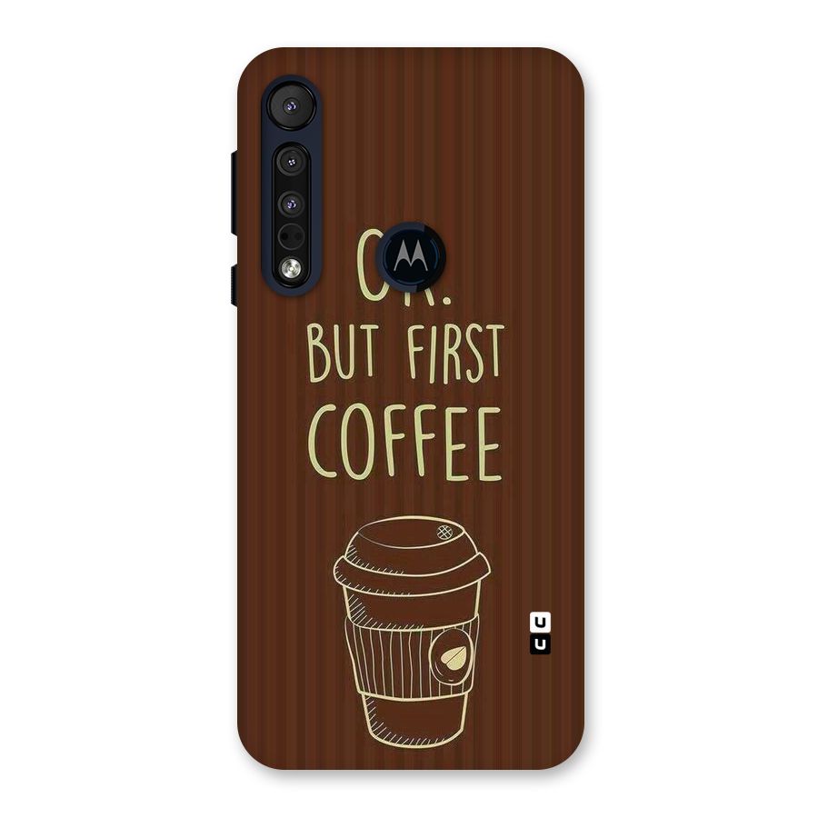 Coffee Stripes Back Case for Motorola One Macro