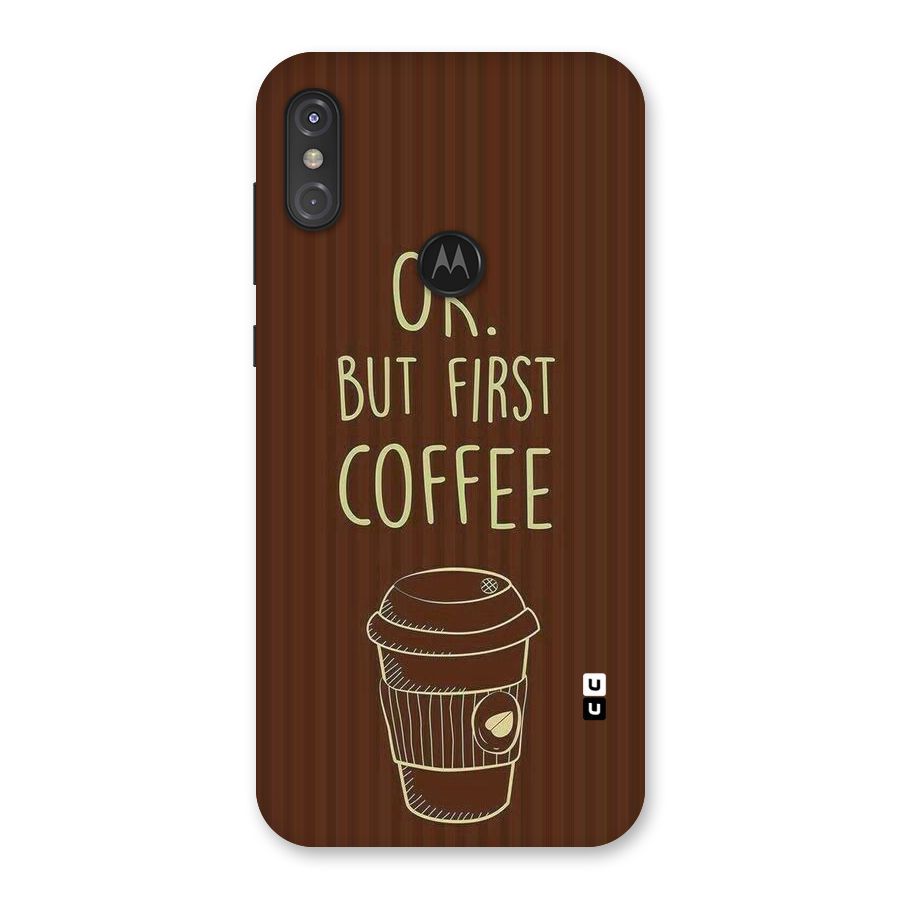 Coffee Stripes Back Case for Motorola One Power