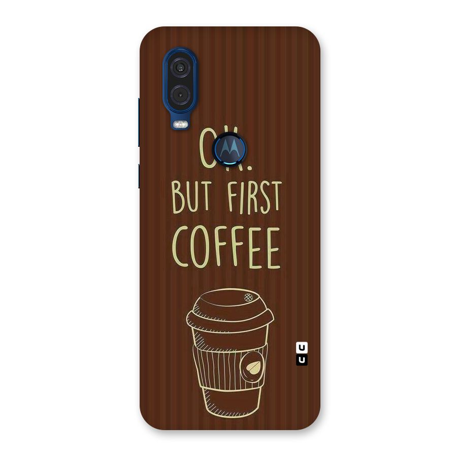 Coffee Stripes Back Case for Motorola One Vision