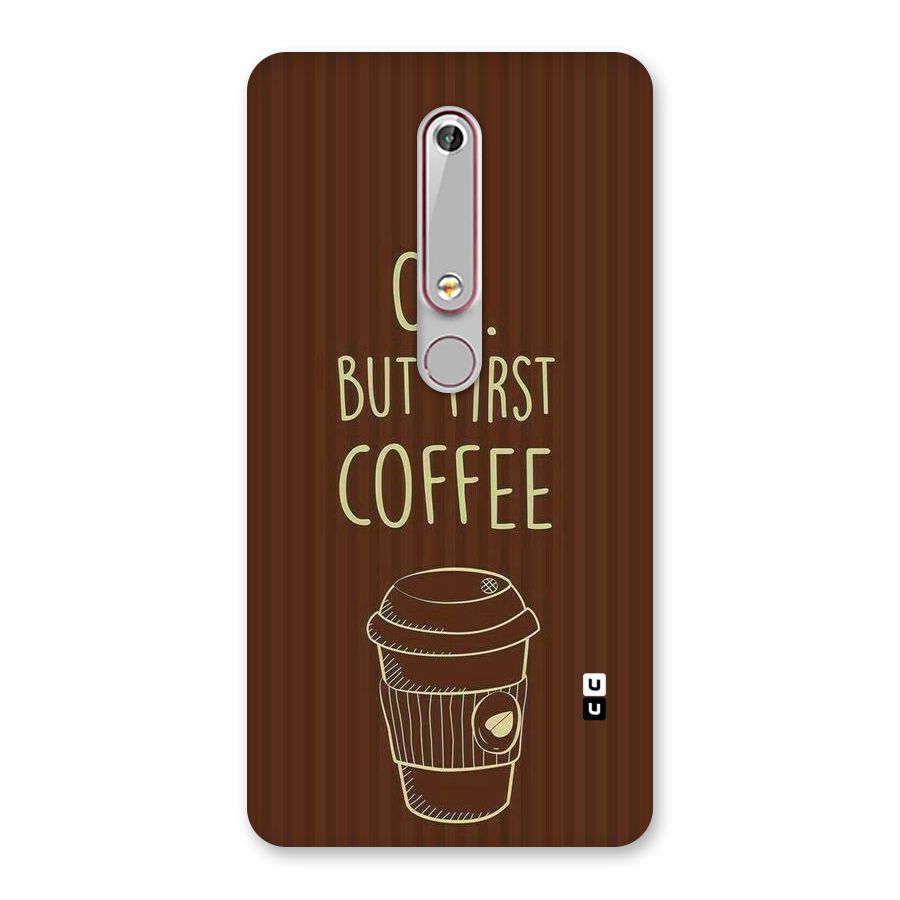 Coffee Stripes Back Case for Nokia 6.1