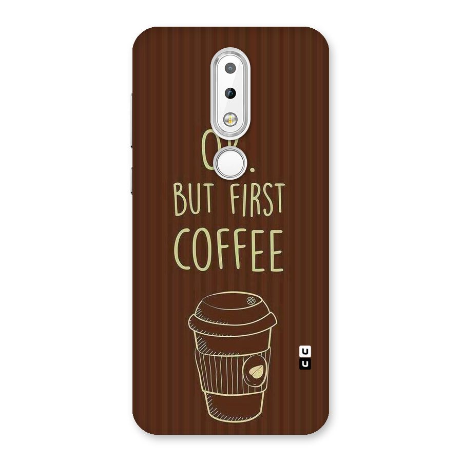 Coffee Stripes Back Case for Nokia 6.1 Plus