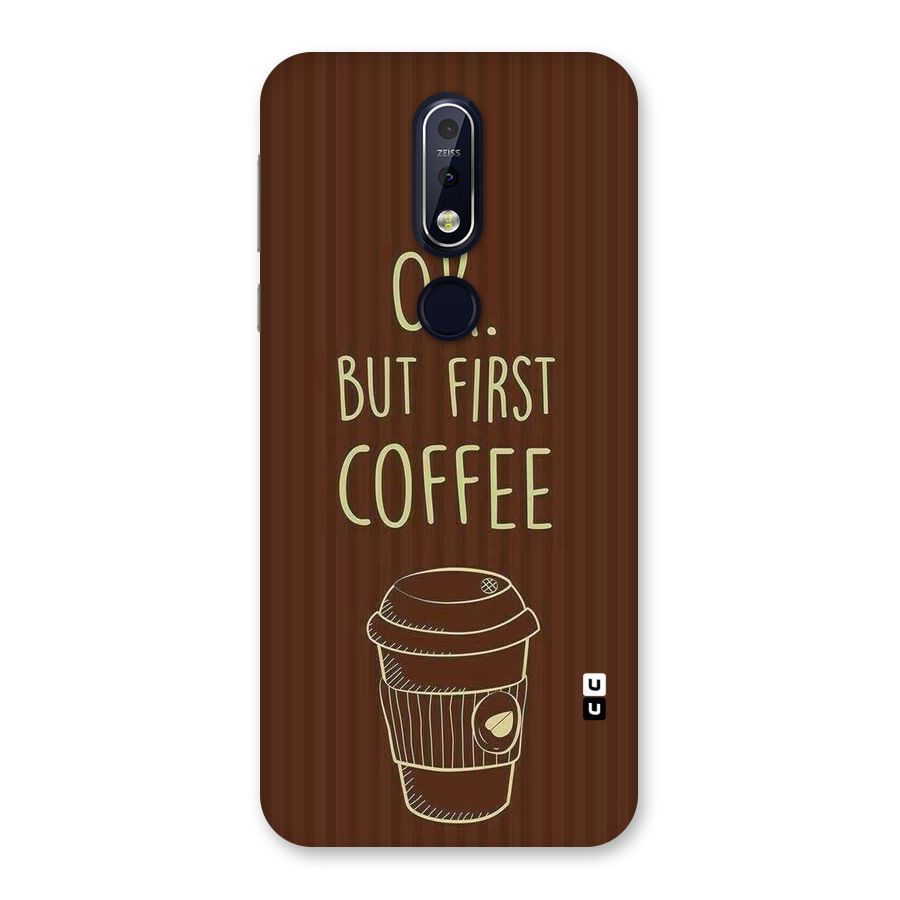 Coffee Stripes Back Case for Nokia 7.1