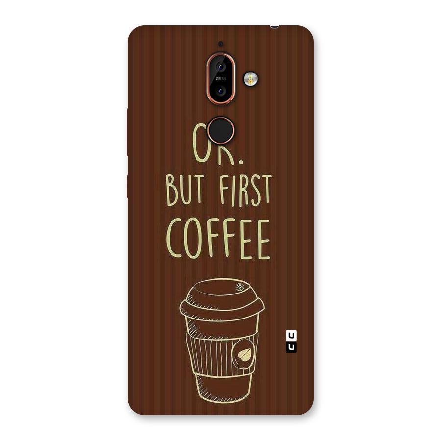 Coffee Stripes Back Case for Nokia 7 Plus