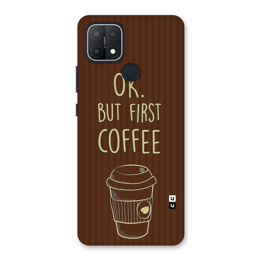 Coffee Stripes Back Case for Oppo A15
