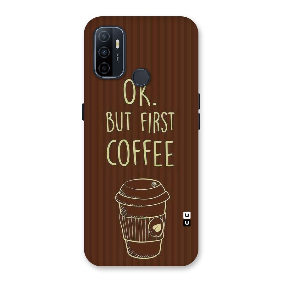 Coffee Stripes Back Case for Oppo A32